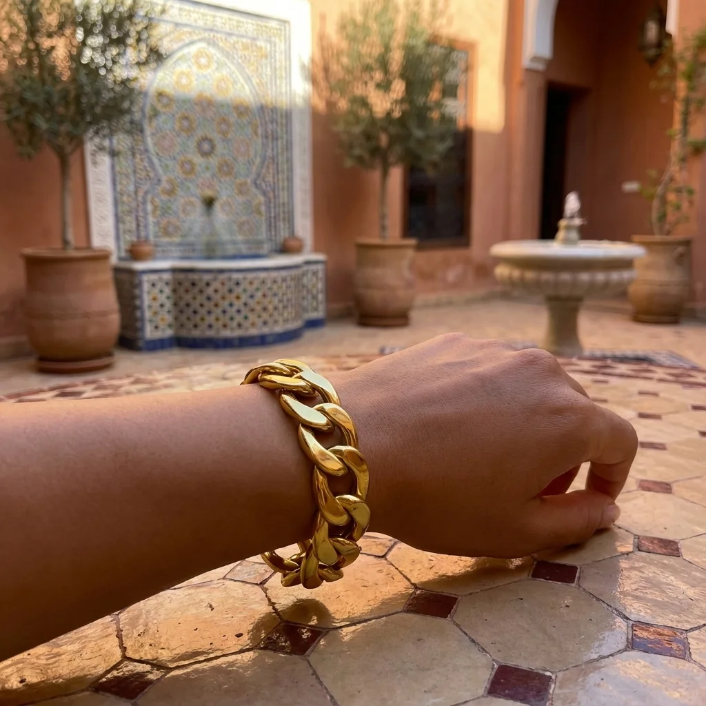 سوار  بسلسلة  متشابكة – فخامة عصرية