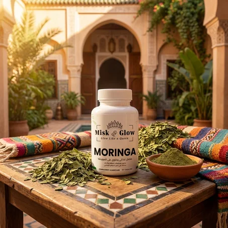 كبسولات مورينجا طبيعية 100% - مكمل غذائي غني بالفيتامينات والمعادن