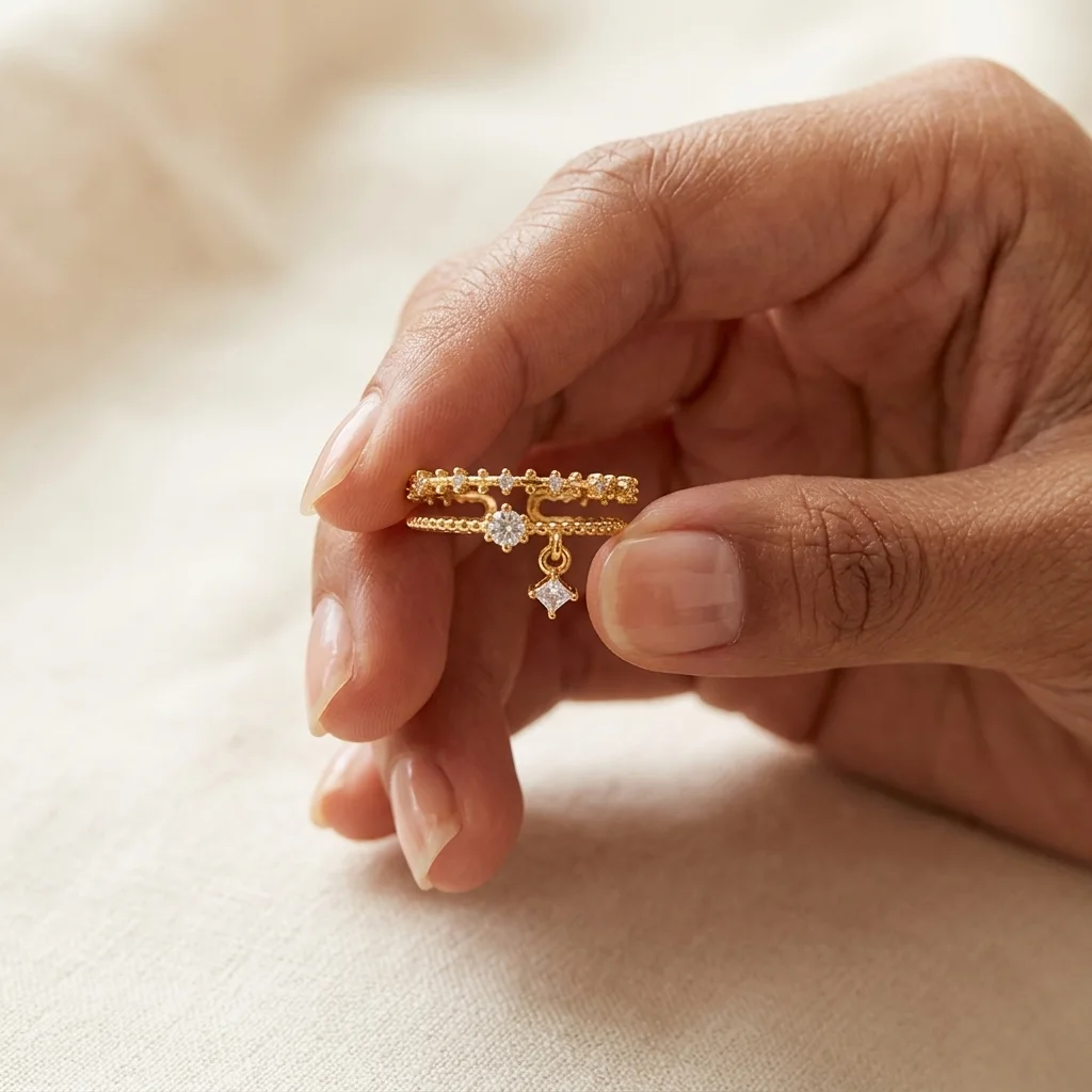 “Bientôt disponible” Bague Double Rang 