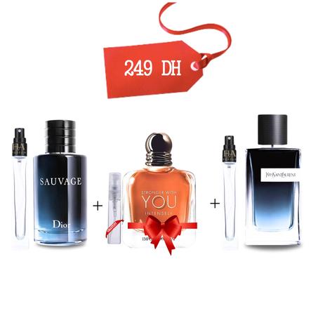 Pack  – Dior Sauvage  + Y Eau de Parfum + 5 ml Gratuit Stronger With You Intensely