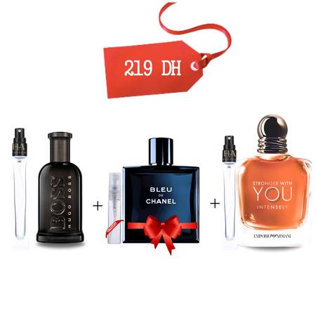 Pack – Hugo Boss + Stronger with you intensely  + 5 ml gratuit, Bleu de Chanel