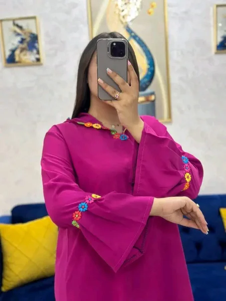 جلابة كلوش بالدوتيل 🥰