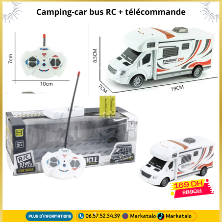 Camping-car bus RC + télécommande