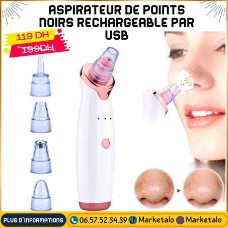Aspirateur de points noirs rechargeable par USB