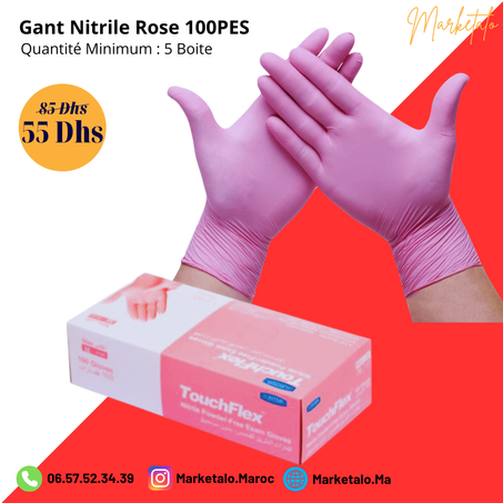 Gant Nitrile Rose 500Pes