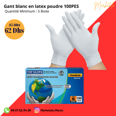 Gant Dexamen En Latex 500Pes