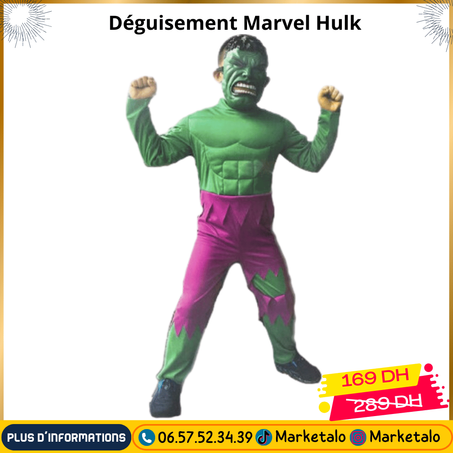 Déguisement Marvel Hulk