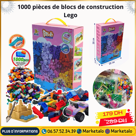 1000 pièces de blocs de construction Lego