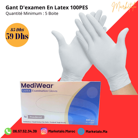 Gant Dexamen En Latex 500Pes