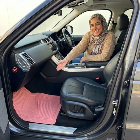 سجادة سيارة وردية مقاومة للظروف الجوية