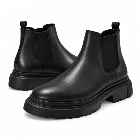 Bottines Chelsea Chunky en Cuir
