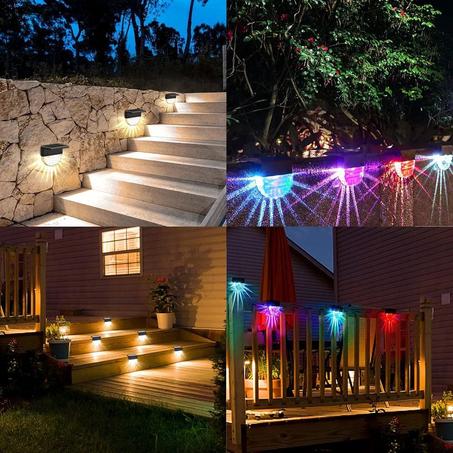 Ensemble 4 pièce de lampes solaires extérieures