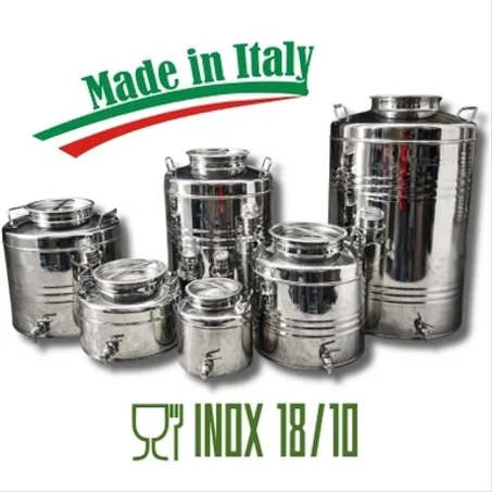 bidons inox milano 18/10