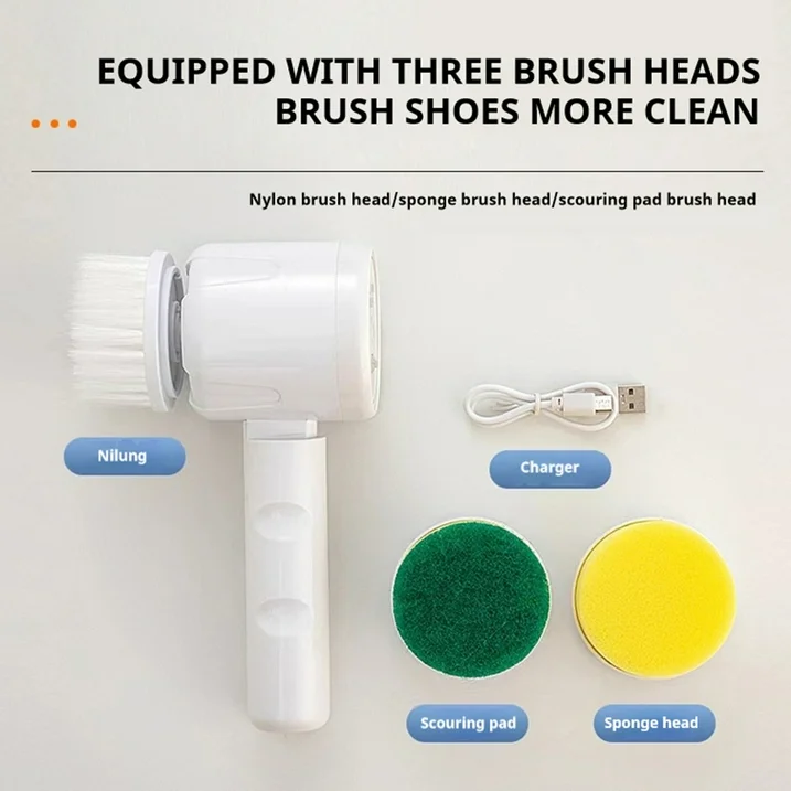 🧼فرشاة التنظيف الكهربائية الدوّارة 3 في 1 – وداعاً لتعب التنظيف ودعك الدهون!👇