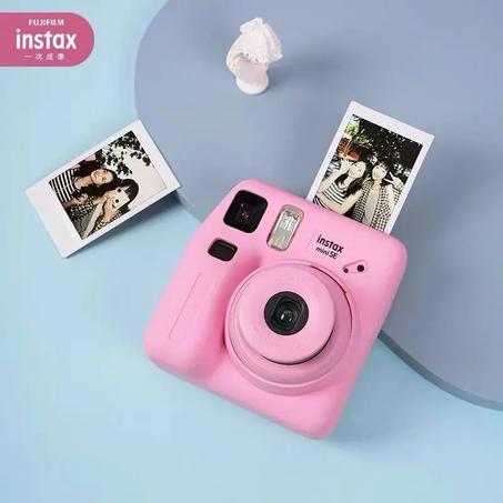 ورق صور اختياري Fujifilm Instax Mini SE كاميرا فيلم فورية تركيز تلقائي لحزام المعصم صندوق هدايا عيد الميلاد وعيد الميلاد
