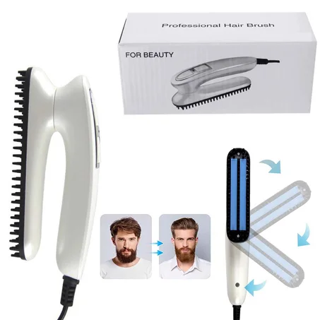 Brosse lissante pour cheveux et barbe