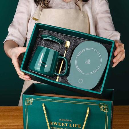 Tasse en Céramique avec Chauffe-Tasse