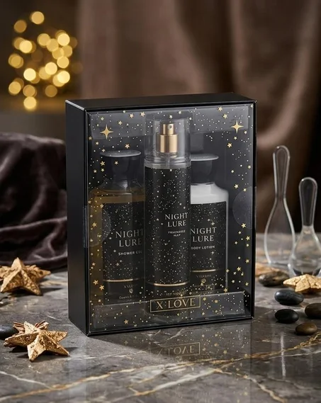 V.V.Love Coffert Cadeau " Night Lure  "  ( Gel douche + Lotion + Brume Parfumée )