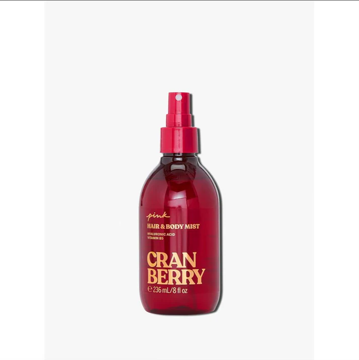 Victoria's Secret  PINK Cranberry Hair & Body Mist, Perfume Spray for Women