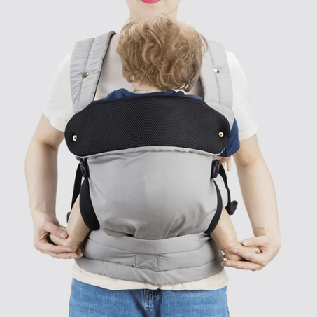 حقيبة ظهر محمولة للأطفال مع حزام كتف سميك مريح بغطاء رأس على شكل كنغر للأطفال