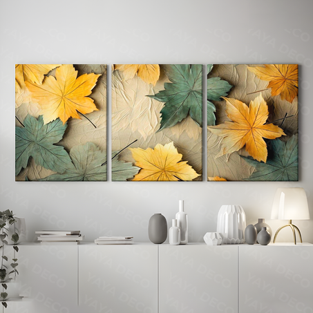 Ensemble de 3 tableaux Automne