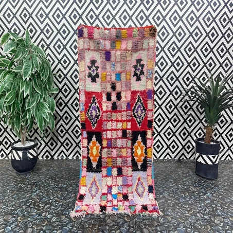 Abir -  Boucharouite Moroccan Solid Rug
