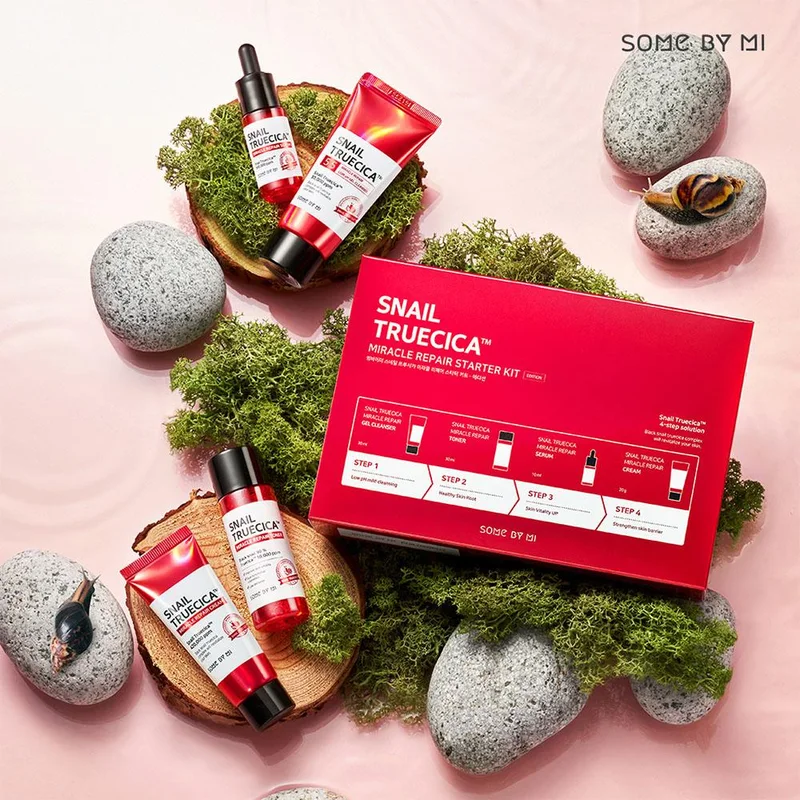 Some By Mi Snail Truecica Miracle Repair Starter Kit – Routine Coréenne Réparatrice 4 Étapes