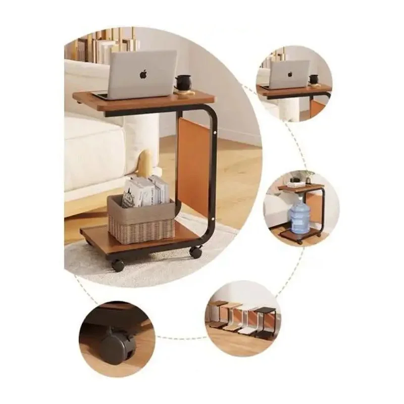 Table Pliante pour PC Portable – Bureau Mobile avec Roulettes