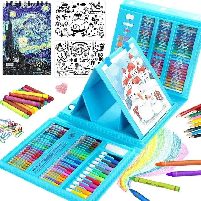 Coffret de Dessin Complet 208 Pièces avec Tableau Intégré