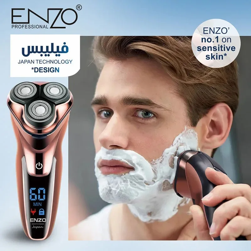 ENZO EN9308 Rasoir Électrique Rotatif de Précision pour Homme