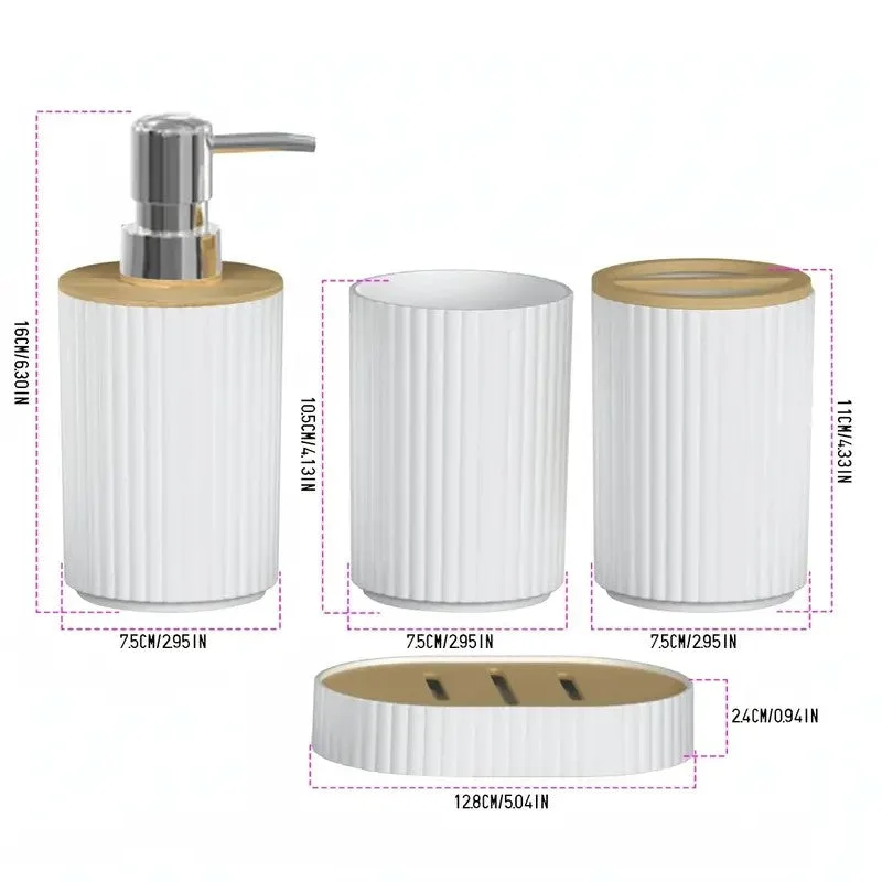 Set de Salle de Bain 4 Pièces – Élégance & Organisation