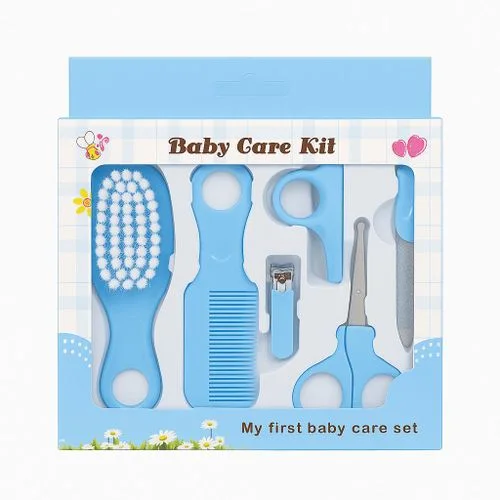 Kit de Soin et Toilette pour Bébé – 6 Accessoires (Bleu)