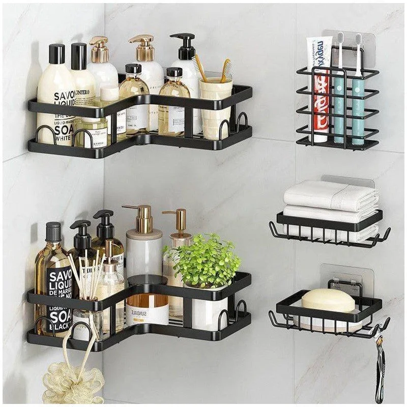 Étagère Murale de Salle de Bain Sans Perçage – Rangement Élégant & Pratique