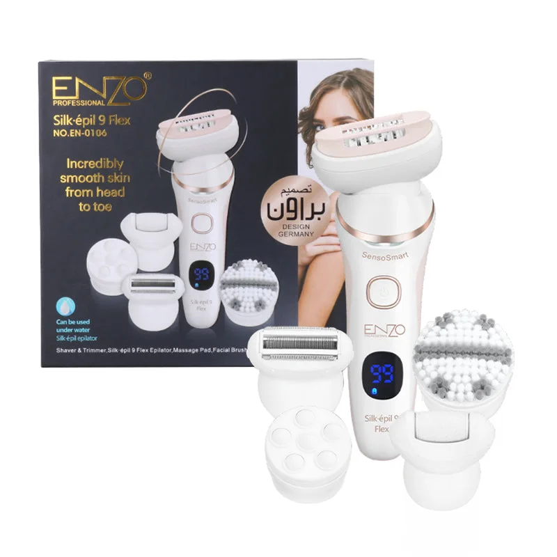 Enzo Professional Épilateur 5 en 1 & Brosse Nettoyante EN-0106