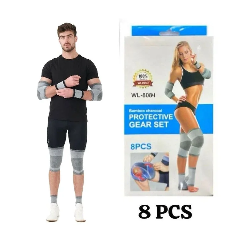 Ensemble de Protection Sportive 8 Pièces – Genoux, Coudes & Jambes