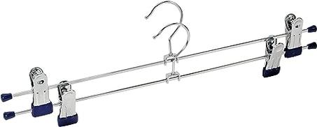 Cintres à pinces 40cm/10pcs Métal chromé