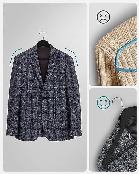 Cintre Bois Noir / avec encoches