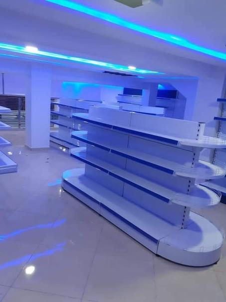 Rayonnage supermarché double face 1M.40/1M sans fin unite