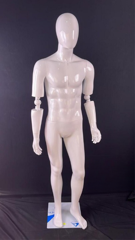 mannequin homme sportif blanc en polyester