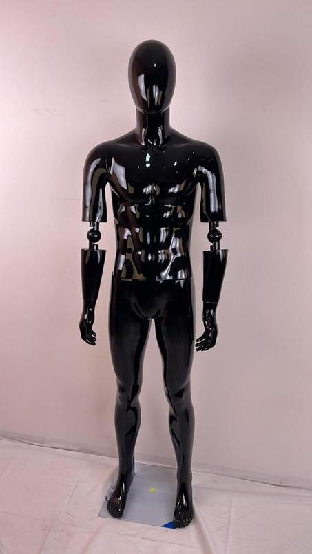 MANNEQUIN HOMME SPORTIF POLYSTER NOIR