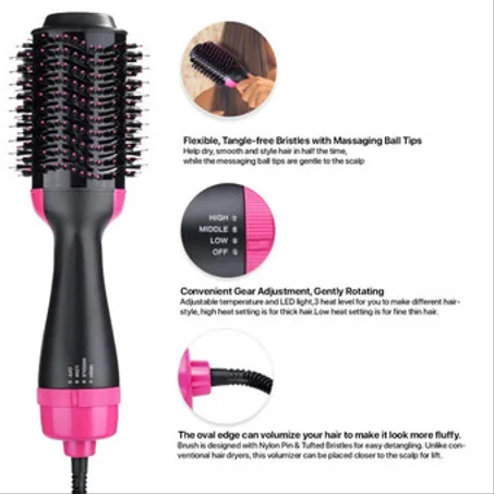 مشط حراري 2 في 1 لتصفيف وتجفيف الشعر  ONE STEP HAIR DRYER & STYLER 2IN1 CERAMIC BRUSH