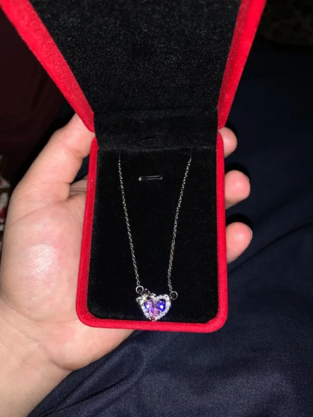 Collier coeur halo