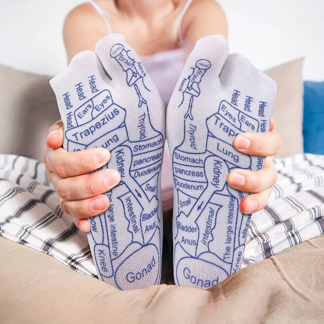 CHAUSSETTES  DE REFLEXOLOGIE + KIT DE MASSAGE – Bien-Être et Relaxation