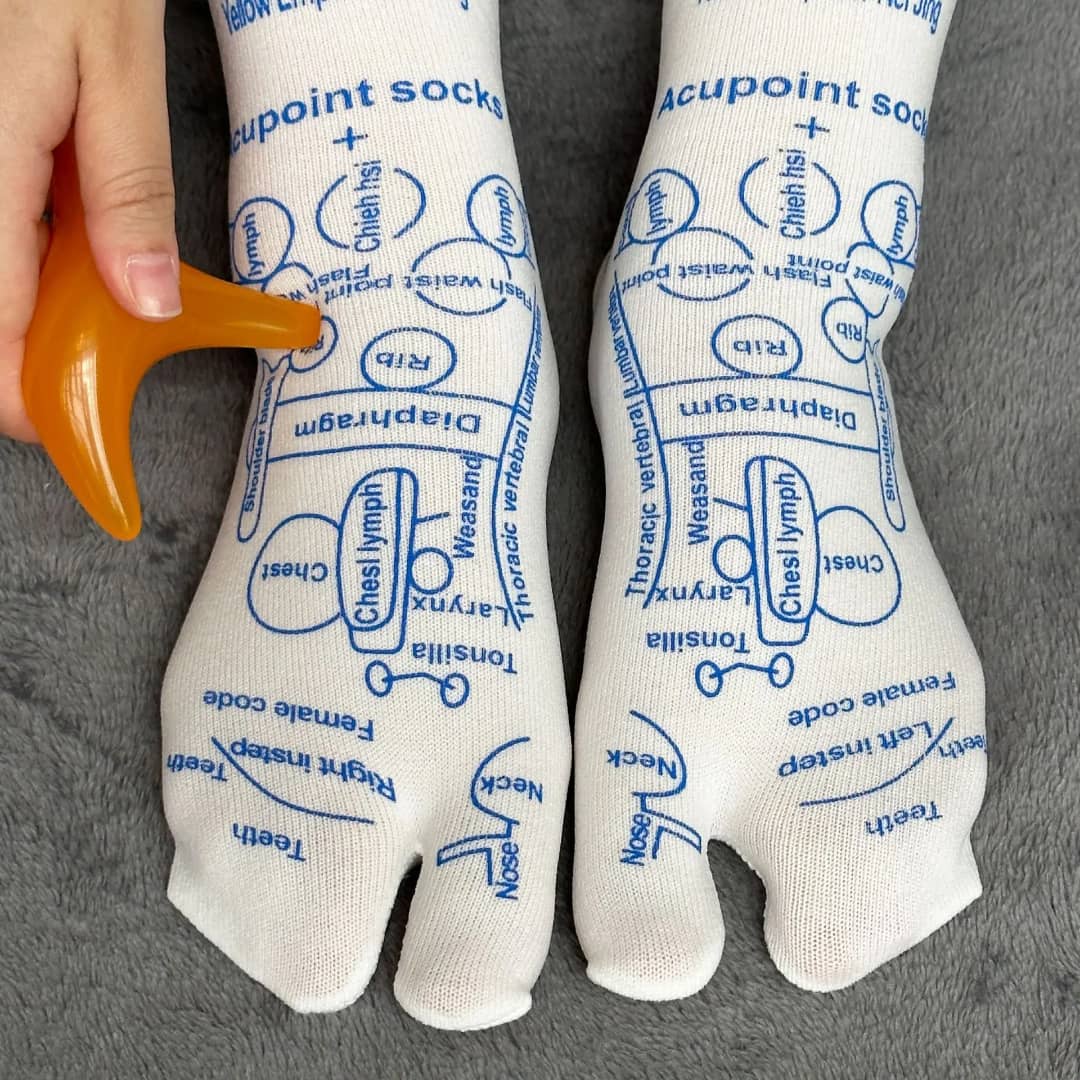 CHAUSSETTES  DE REFLEXOLOGIE + KIT DE MASSAGE – Bien-Être et Relaxation