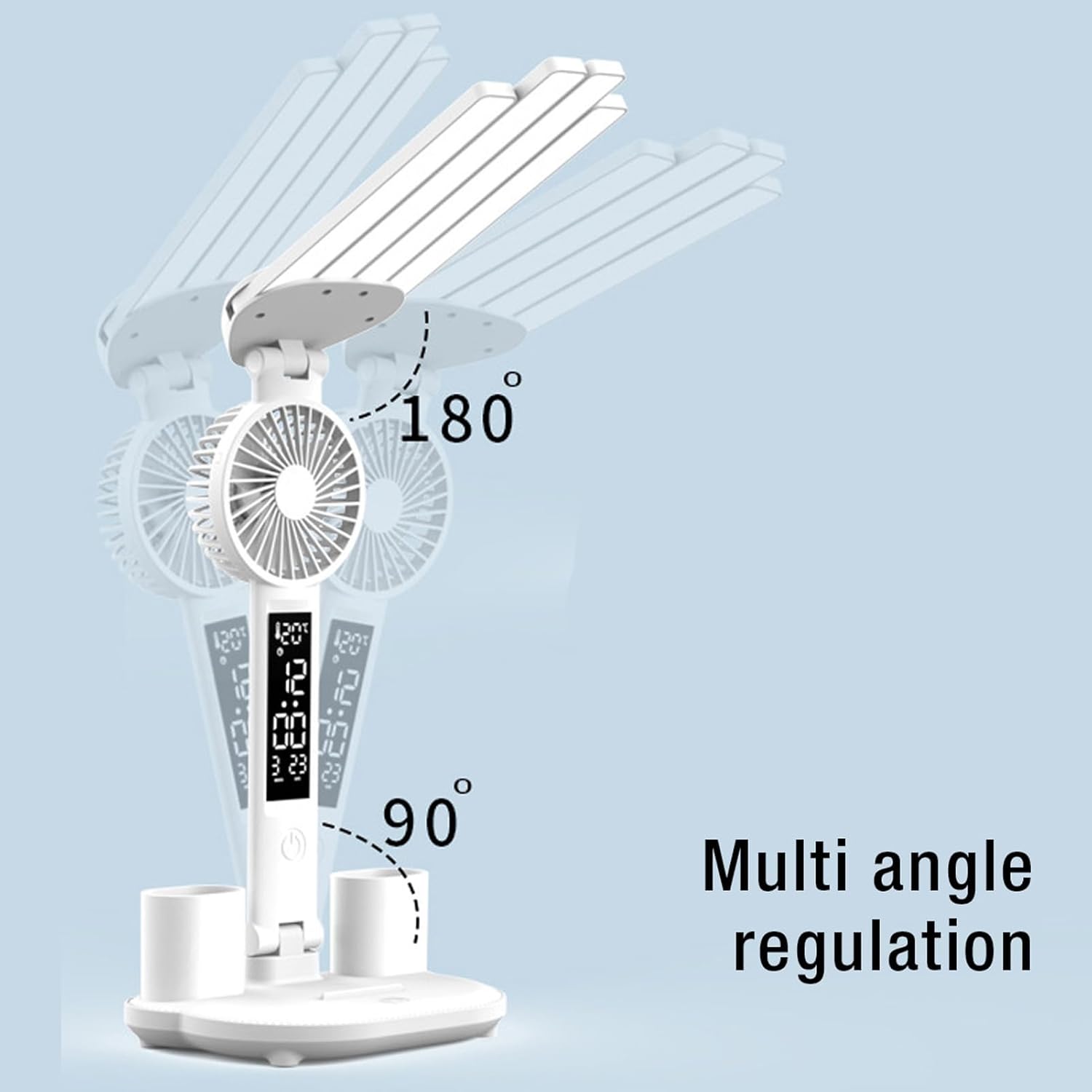 اباجوره مكتب ليد مع مروحه و ساعه