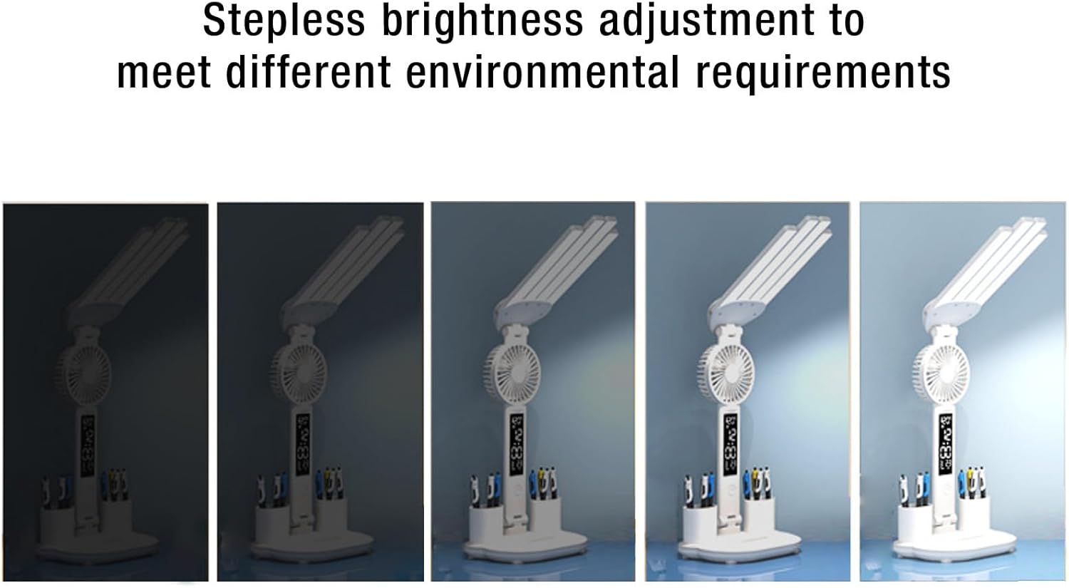 اباجوره مكتب ليد مع مروحه و ساعه