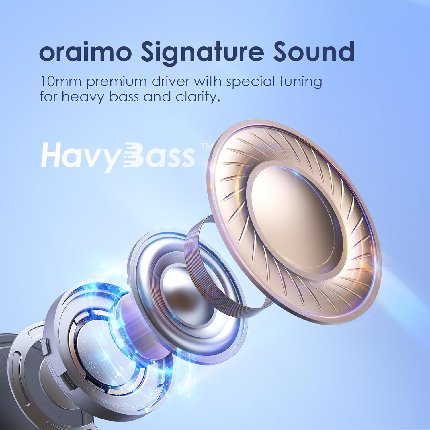 "	سماعات الأذن اورايمو اللاسلكية الحقيقية ENC"