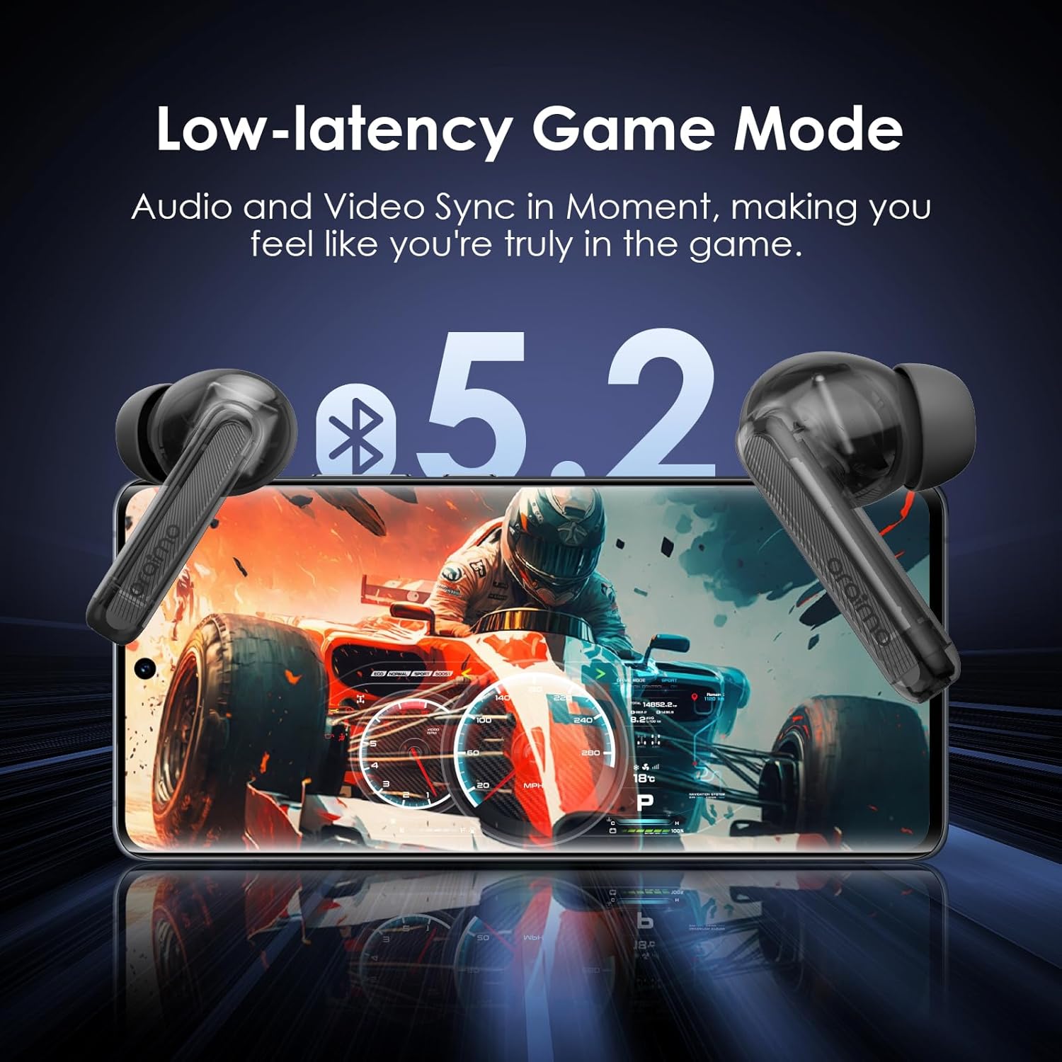 "	سماعات الأذن اورايمو اللاسلكية الحقيقية ENC"