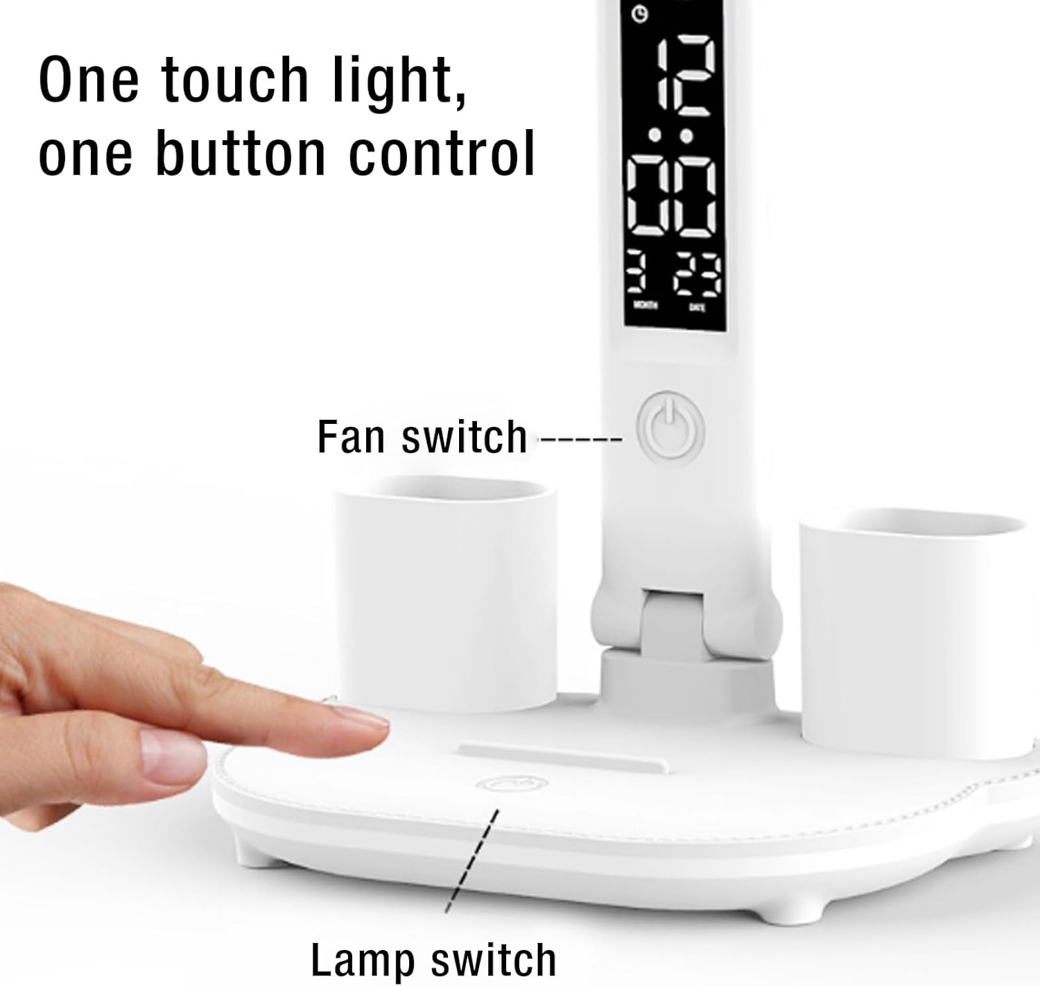 اباجوره مكتب ليد مع مروحه و ساعه