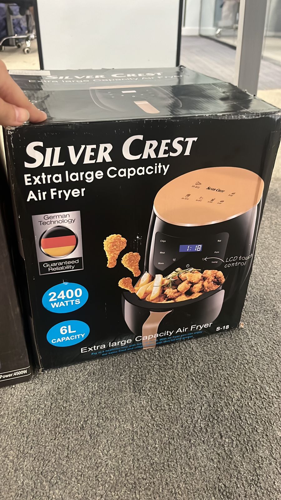 • قلاية هوائية 6 Silver Crest Liter Black